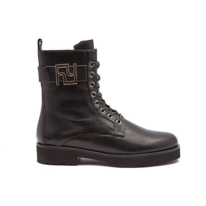 Lace Up Boots 4-130673 Black-001-002658-20