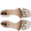 Block Heel Sandals 5-106530 Creme Charlotta-001-002901-01