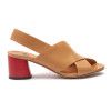 Block Heel Sandals Ustka Curry-000-012698-01
