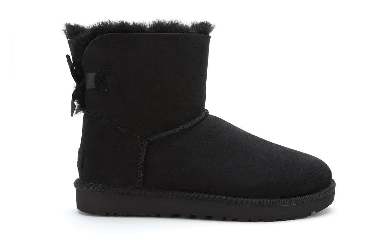 Women's Insulated Ankle Boots UGG Mini Bailey Bow II Black