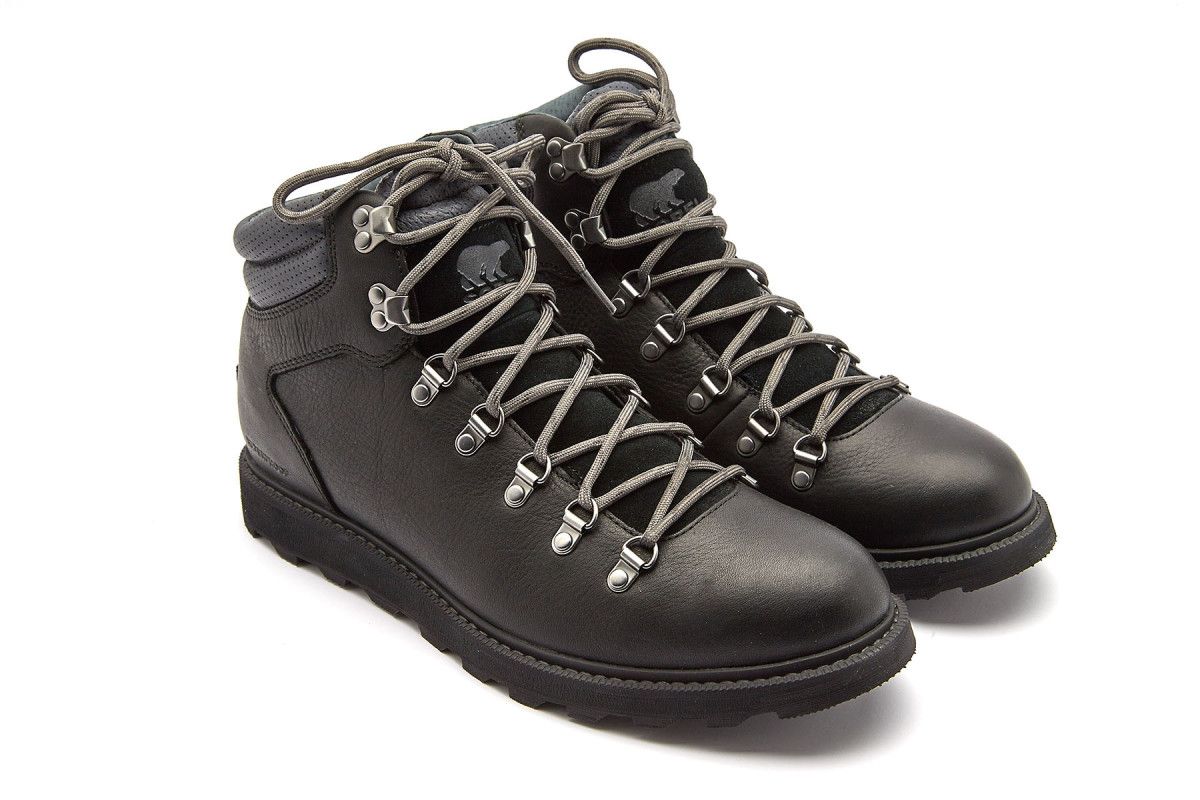 Men's Lace Up Waterproof Boots SOREL Madson II Hiker WP Black | Apia