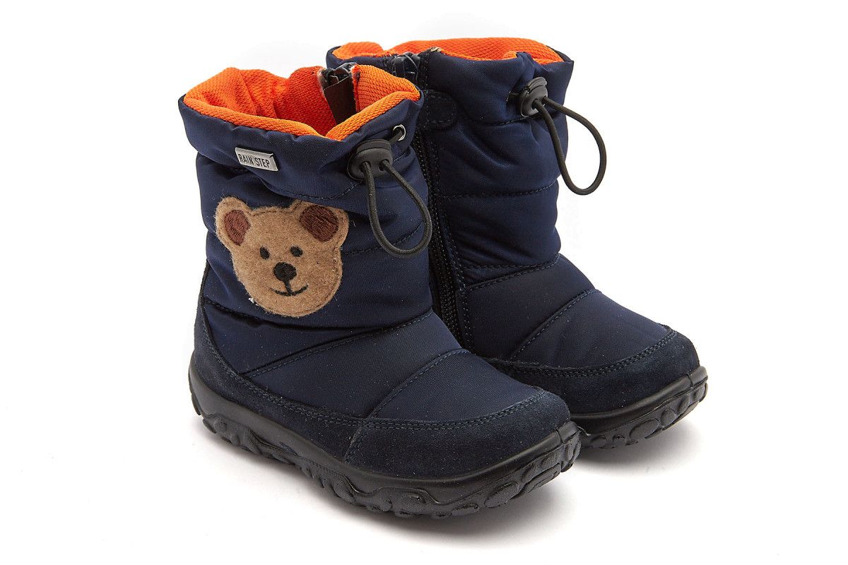 Kid's Insulated Boots NATURINO Poznurr Bear Bleu