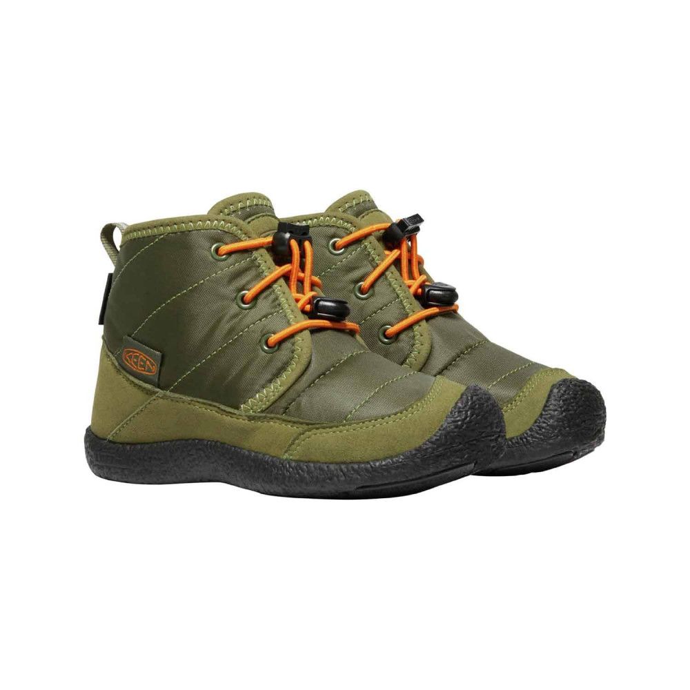 Kid's Lace Up Boots KEEN Howser II Chukka WP Olive/Ora