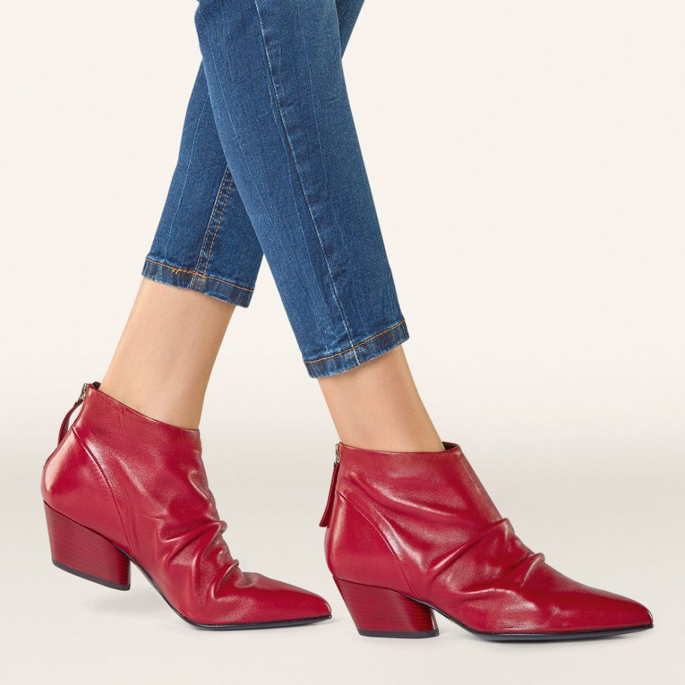 czerwone kowbojki ankle boots apia